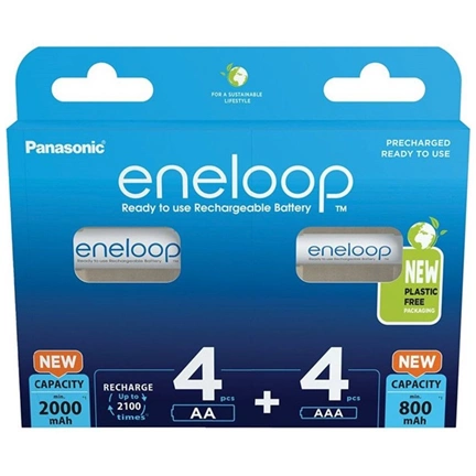 Eneloop 4db AA 2000MAh + 4db AAA 800mAh