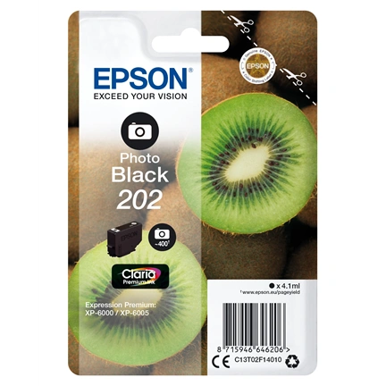 Epson 202 - 4.1 ml - photo black - original - blister with RF/acoustic alarm - ink cartridge - for Expression Premium XP