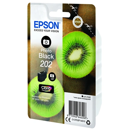 Epson 202 - 4.1 ml - photo black - original - blister with RF/acoustic alarm - ink cartridge - for Expression Premium XP