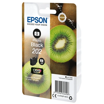 Epson 202 - 4.1 ml - photo black - original - blister with RF/acoustic alarm - ink cartridge - for Expression Premium XP