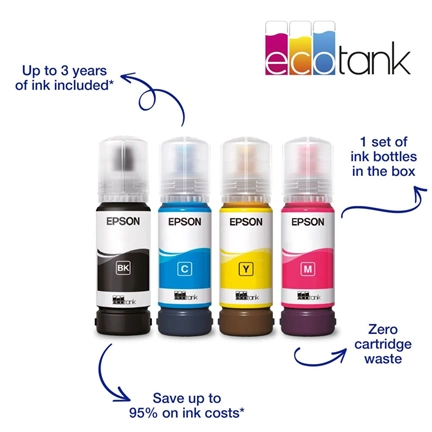 Epson EcoTank ET-2870 többfunkciós nyomtató - Wi-Fi-s, külső tintatartályos, A4-es