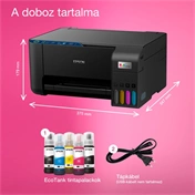 Epson EcoTank L3271 többfunkciós, Wi-Fi-s, külső tintatartályos, A4-es nyomtató, akár 3 évre elegendő tintával