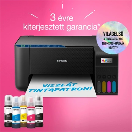 Epson EcoTank L3271 többfunkciós, Wi-Fi-s, külső tintatartályos, A4-es nyomtató, akár 3 évre elegendő tintával