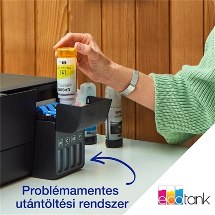 Epson EcoTank L3271 többfunkciós, Wi-Fi-s, külső tintatartályos, A4-es nyomtató, akár 3 évre elegendő tintával