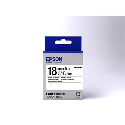 Epson Label Cartridge Standard LK-5WBN Black/White 18mm (9m)