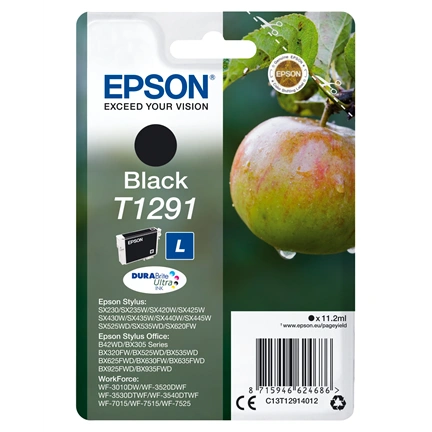Epson T1291 - L size - black - original - blister with RF alarm - ink cartridge - for Stylus SX230, SX235, SX430, SX438,
