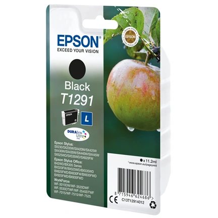 Epson T1291 - L size - black - original - blister with RF alarm - ink cartridge - for Stylus SX230, SX235, SX430, SX438,