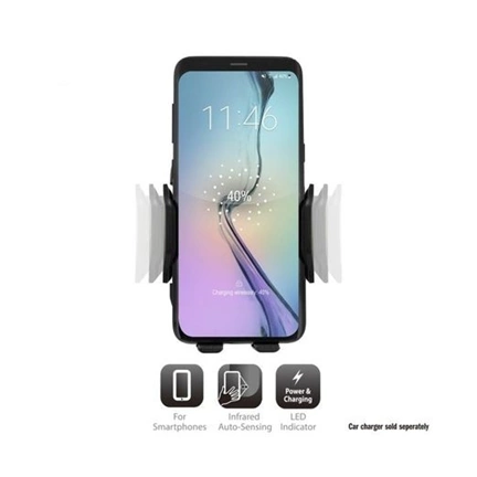 Ewent EW1191 Qi univerzális vezeték nélküli autós telefon tartó és töltő