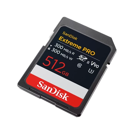 Extreme PRO 512GB SDXC Memory Card 300/300MB/s , 8K, V90, UHS-II