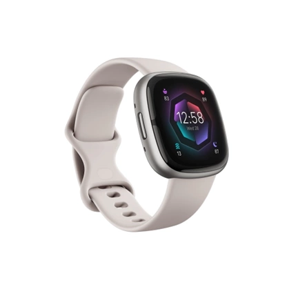 FITBIT Sense 2 - Lunar White / Platinum Aluminum