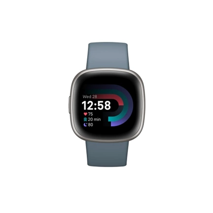 FITBIT Versa 4 - Waterfall Blue/Platinum Aluminum