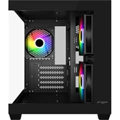 FSP S140 számítógépház - Micro-ATX, 3db 120mm-es ARGB ventilátor, fekete