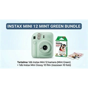 FUJIFILM INSTAX MINI 12 MINT GREEN + Instax Mini Film Glossy (10lap)