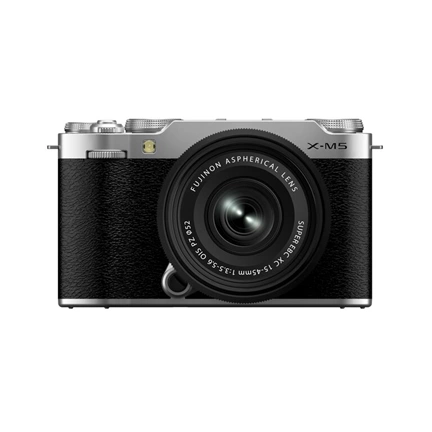 FUJIFILM X-M5 +  XC15-45mm F3.5-5.6 OIS PIZ objektív kit ezüst