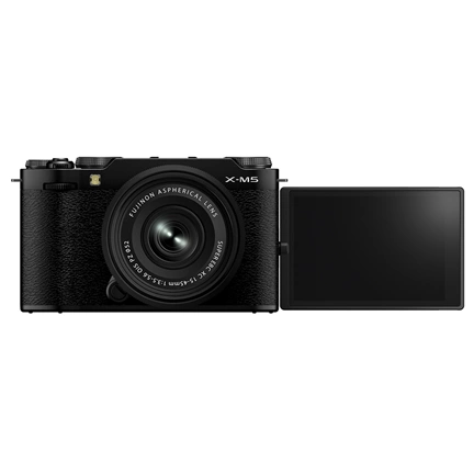 FUJIFILM X-M5 + XC15-45mm F3.5-5.6 OIS PIZ objektív kit fekete