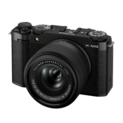 FUJIFILM X-M5 + XC15-45mm F3.5-5.6 OIS PIZ objektív kit fekete