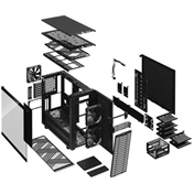 Fractal Design Define 7 Dark Tempered Glass Black