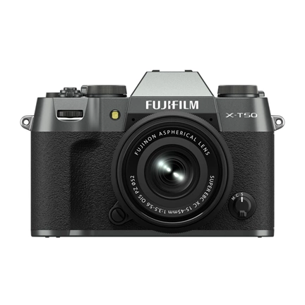 Fujifilm X-T50 + XC 15-45mm f/3.5-5.6 OIS PIZ MILC fényképezőgép KIT (szénezüst)