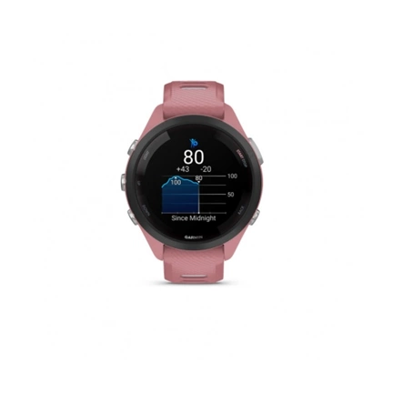 GARMIN Forerunner 265S Black Bezel with Light Pink Case and Light Pink/Powder Grey Silicone Band