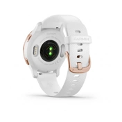 GARMIN Venu 2S Rose Gold Stainless Steel Bezel with White Case and Silicone Band GARMIN Venu 2S Rose Gold Stainless Steel Bezel with White Case and Silicone Band