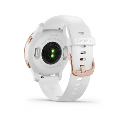 GARMIN Venu 2S Rose Gold Stainless Steel Bezel with White Case and Silicone Band GARMIN Venu 2S Rose Gold Stainless Steel Bezel with White Case and Silicone Band