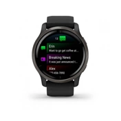 GARMIN Venu 2 Slate stainless steel bezel with black case and silicone band