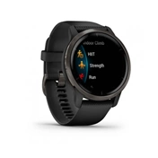 GARMIN Venu 2 Slate stainless steel bezel with black case and silicone band