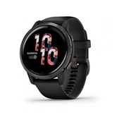 GARMIN Venu 2 Slate stainless steel bezel with black case and silicone band
