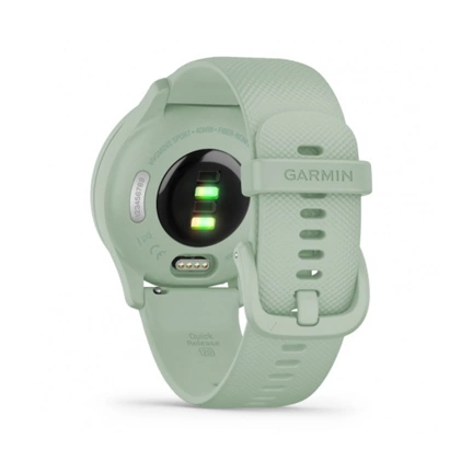GARMIN Vivomove Sport - Cool Mint Case and Silicone Band with Silver Accents