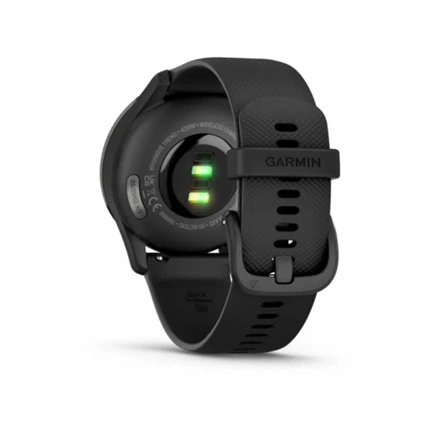 GARMIN Vívomove Trend - Slate Stainless Steel Bezel with Black Case and Silicone Band