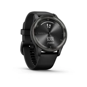 GARMIN Vívomove Trend - Slate Stainless Steel Bezel with Black Case and Silicone Band