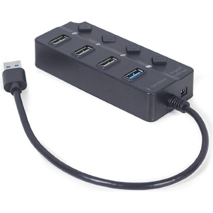 Gembird 4 portos USB hub (1x USB 3.1 + 3x USB 2.0)