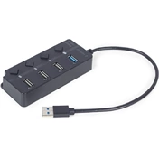 Gembird 4 portos USB hub (1x USB 3.1 + 3x USB 2.0)