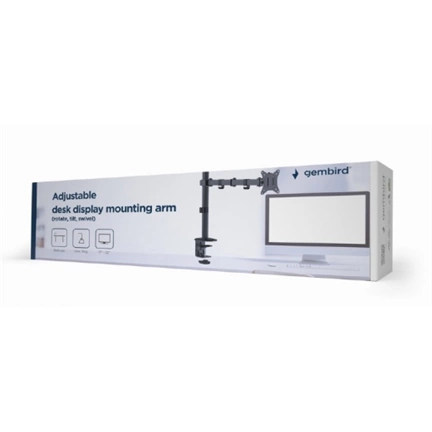 GEMBIRD Adjustable desk display mounting arm (rotate, tilt, swivel), 17"-32", up to 9 kg