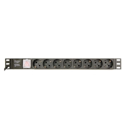 GEMBIRD Energenie Power distribution unit (PDU), 8 Schuko sockets, 1U, 10A, C14 plug 3 m cable