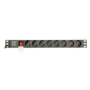 GEMBIRD Energenie Power distribution unit (PDU), 8 Schuko sockets, 1U, 10A, C14 plug 3 m cable