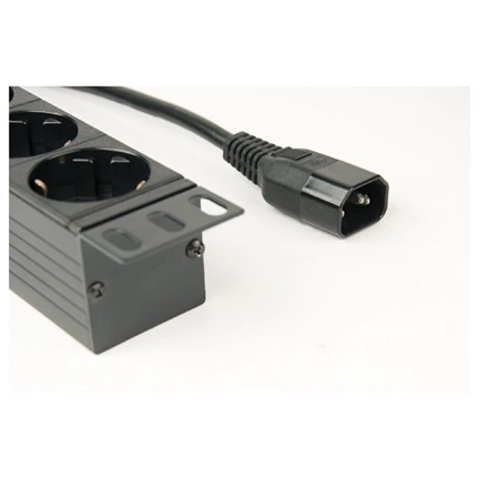 GEMBIRD Energenie Power distribution unit (PDU), 8 Schuko sockets, 1U, 10A, C14 plug 3 m cable