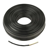 GEMBIRD Flat telephone cable stranded wire 100 meters, black, 4 wires