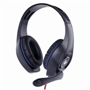 GEMBIRD Gaming headset with volume control, 3.5 mm, blue-black