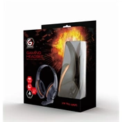 GEMBIRD Gaming headset with volume control, 3.5 mm, orange-black