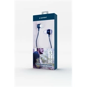 GEMBIRD Metal earphones with microphone, black