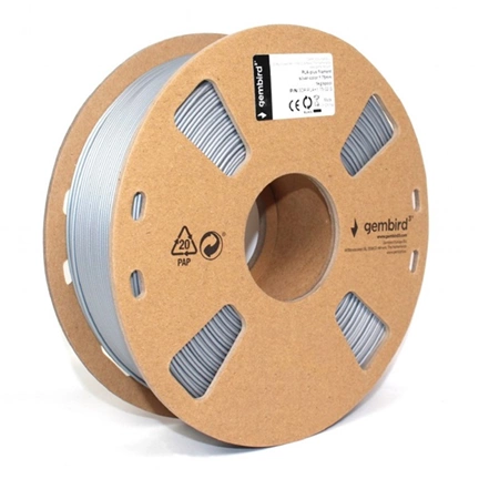 GEMBIRD PLA Plus filament 1.75 mm, 1 kg, Silver