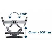 GEMBIRD Rotating full motion TV wall mount, 40" - 80"
