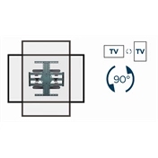 GEMBIRD Rotating full motion TV wall mount, 40" - 80"