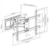 GEMBIRD Full-motion TV wall mount, 37" - 80" (60 kg)