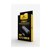 GEMBIRD USB-C Gigabit network adapter with 3-port USB 3.1 hub