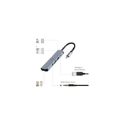 GEMBIRD USB Type-C 5-in-1 multi-port adapter (Hub + HDMI + PD + stereo audio)