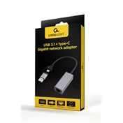 GEMBIRD USB Type-C+A Gigabit network adapter, space grey