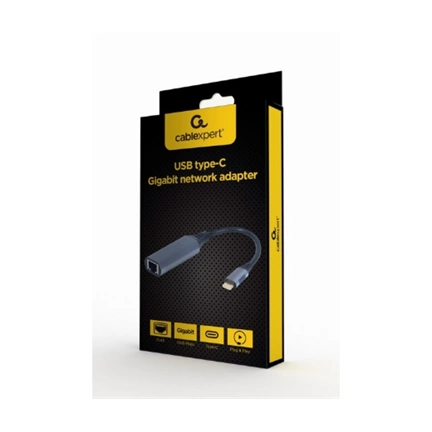 GEMBIRD USB Type-C Gigabit network adapter, space grey