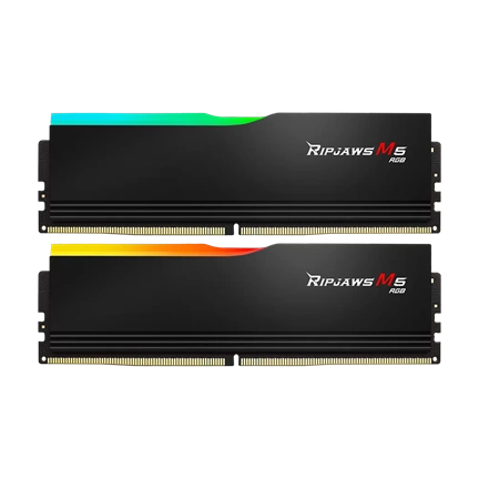 G.SKILL Ripjaws M5 RGB 96GB Kit2 (2x48GB) DDR5 6400 Mhz CL32-39-39-102 1.35V Black G.SKILL Ripjaws M5 RGB 96GB Kit2 (2x48GB) DDR5 6400 Mhz CL32-39-39-102 1.35V Black